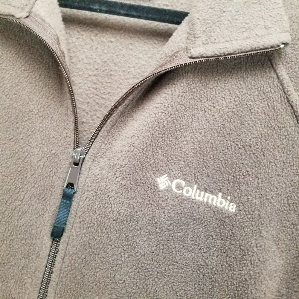 Columbia Jacket Womens Large Brown Fleece Long Sleeve Full Zip - Picture 2 of 10